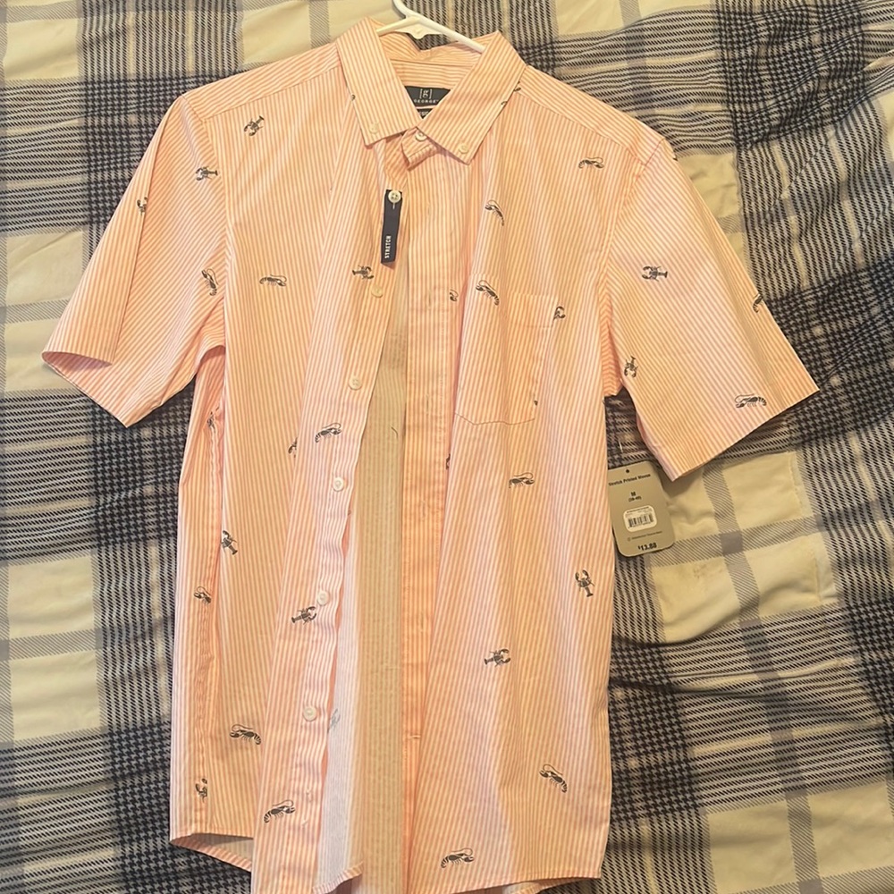 George Pink Lobster Button Up - Dress Shirt